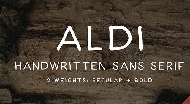 英文字体 aldi-font