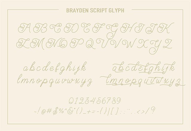 英文字体 brayden-script