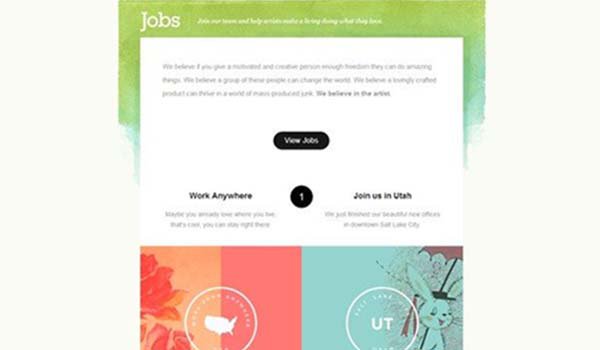 网页设计欣赏：jobs watercolor design