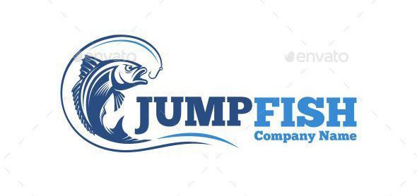  Jump Fish Logo Template 