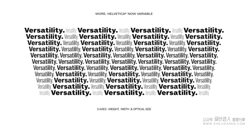 Helvetica 发布可变字体！提供100万种样式