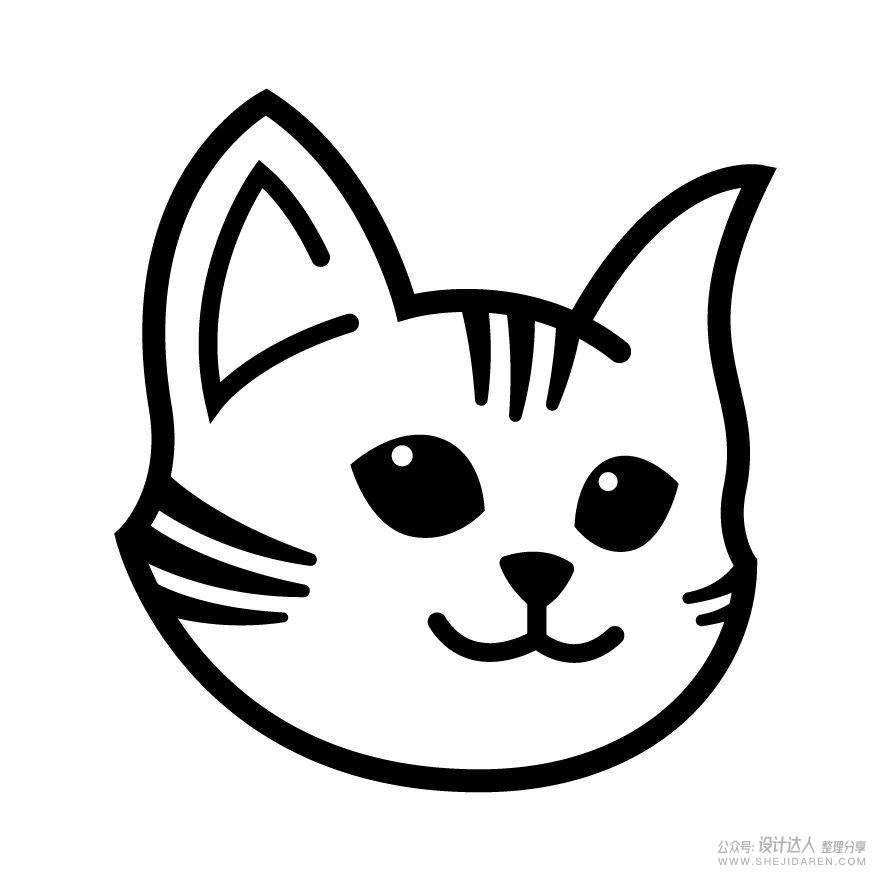 如何画一只可爱的猫咪LOGO?