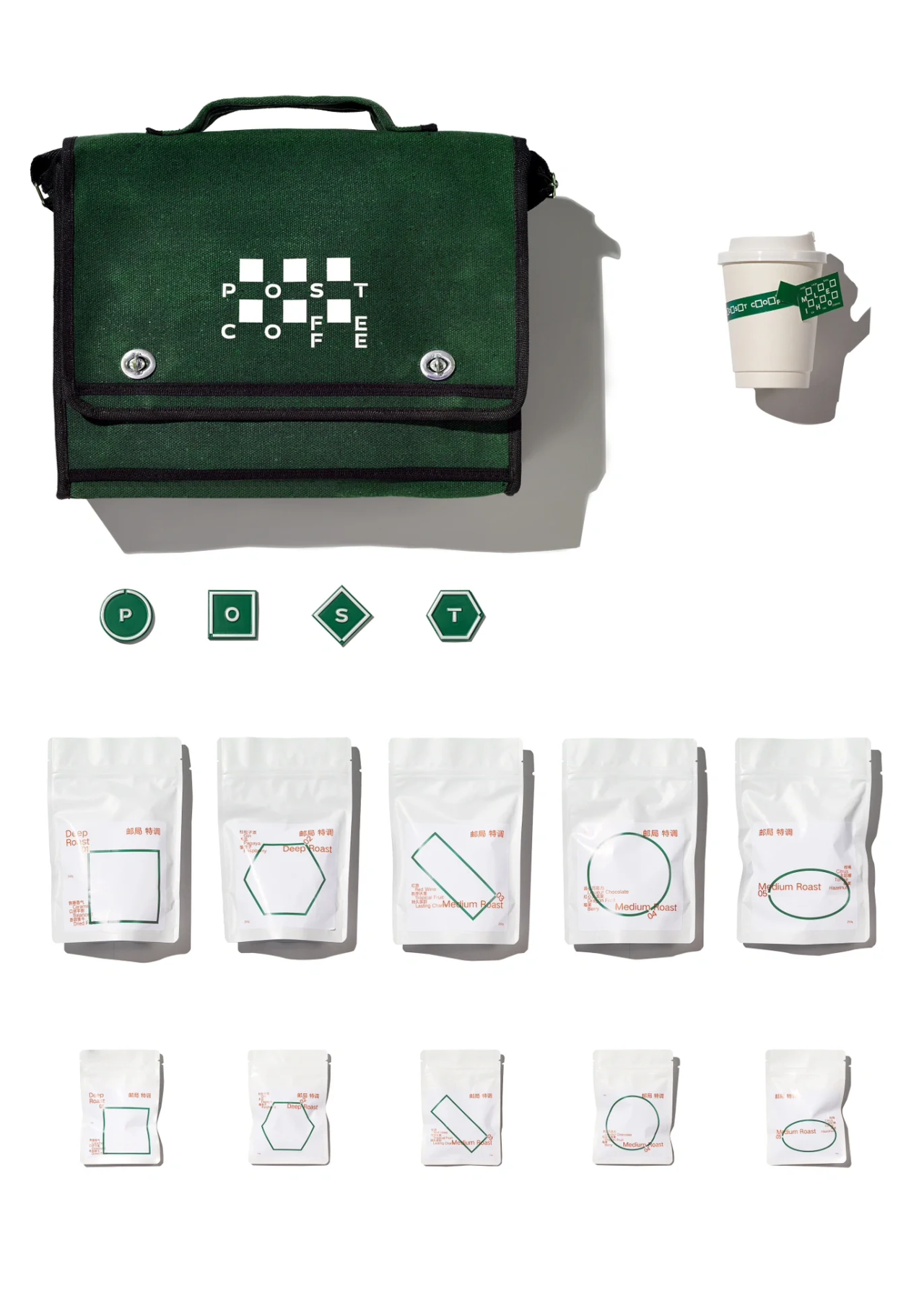 郵局咖啡品牌設計，保留中國郵編編碼形式
