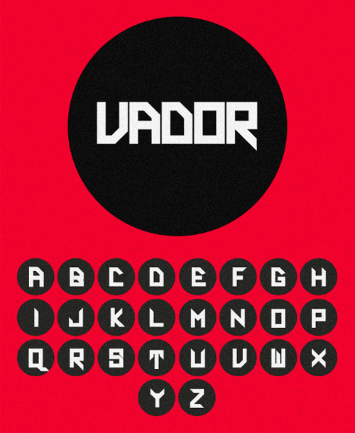 Vador in 25 New Free High-Quality Fonts