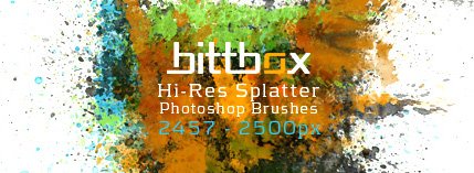 Hi-Res Splatter Photoshop Brushes