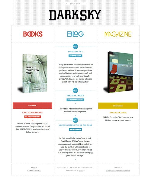 Dark-Sky-Magazine-copy in Showcase of Beautiful (or Creative) E-Commerce Websites