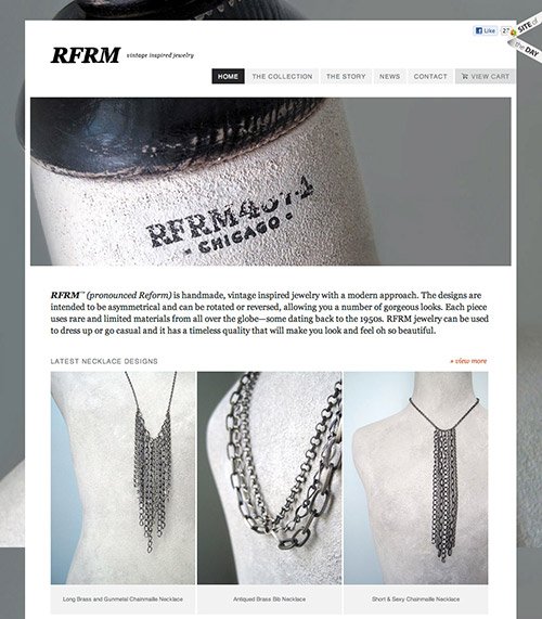 RFRM-Handmade-Vintage-Inspired-Jewelry-copy in Showcase of Beautiful (or Creative) E-Commerce Websites