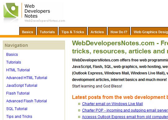 webdevelopernotes-Best-Websites