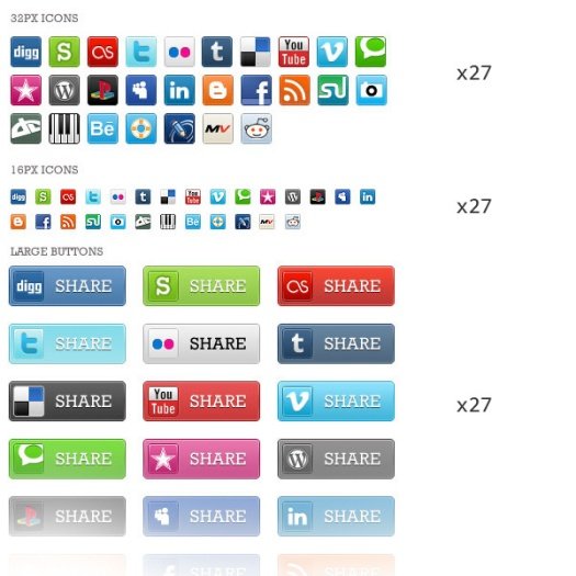 Pixel-Perfect Social Media Icons