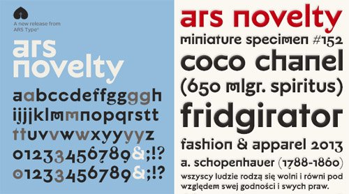 Ars in New High-Quality Free Fonts