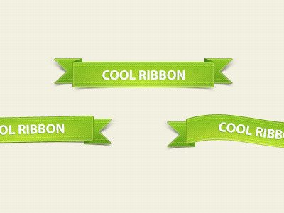 Green-ribbons-free-psd-dribbble