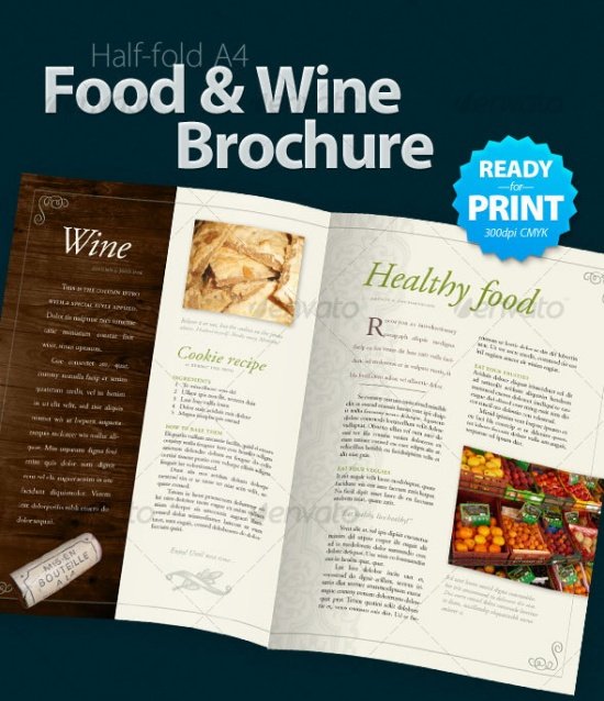 Food and Wine Brochure (4 Pages)