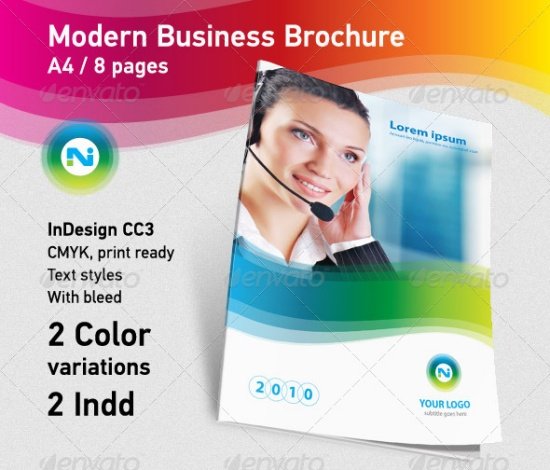 Modern Business Brochure A4 8 Pages