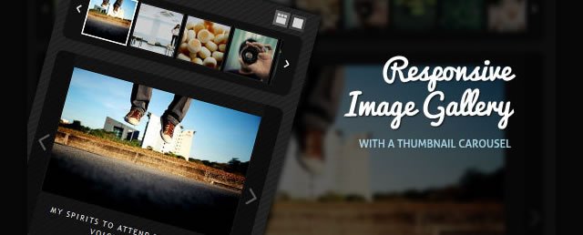 Responsive Image Gallery with Thumbnail Carousel
