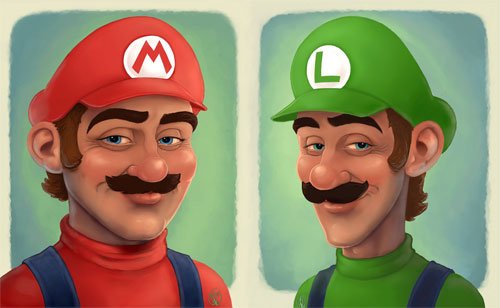 Portraits: Mario + Luigi