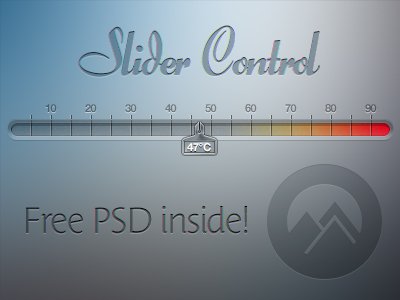 colorful slider user interface psd