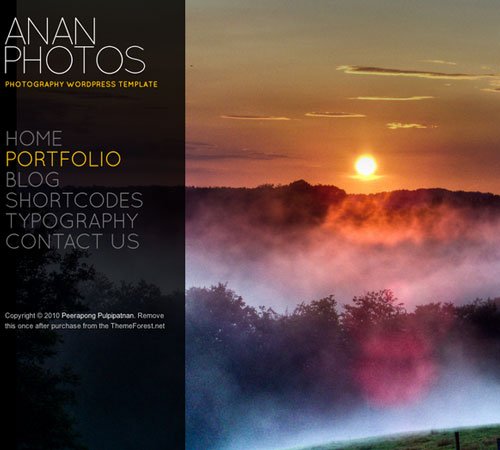 ANAN - For Photography Creative Portfolio