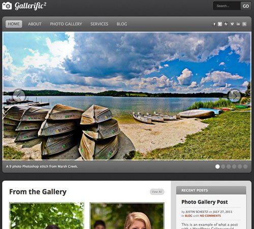 Gallerific - Photography WordPress Theme