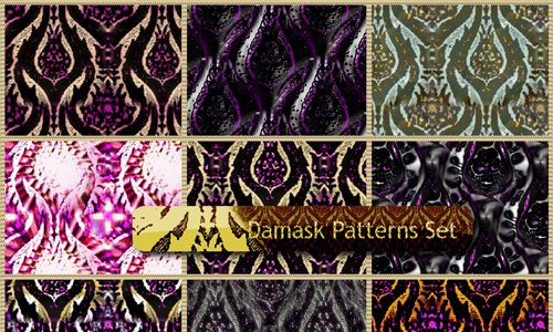 Damask Patterns Set