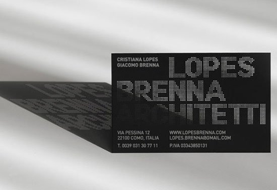 Lopes Brenna Architetti Business Card Inspiration