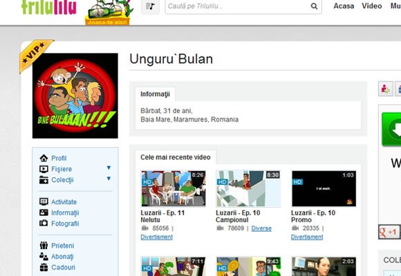 Trilulilu video streaming YouTube clone