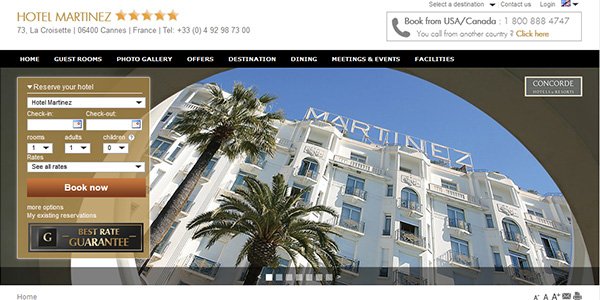 20个漂亮的酒店网站设计