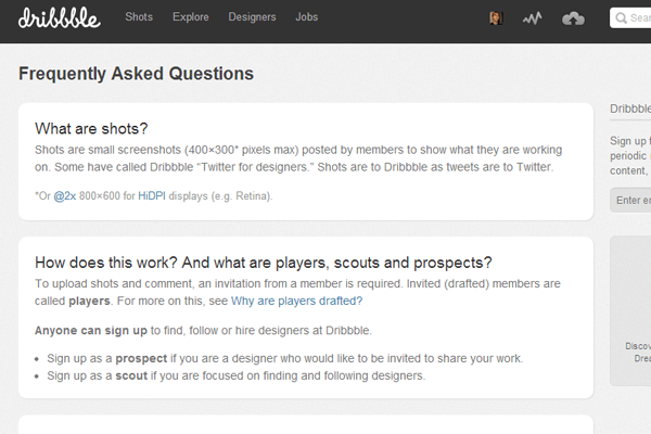 用户体验不错的FAQ页面布局设计 - 设计达人
