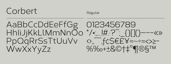 Corbert 免费字体下载 - 设计达人网