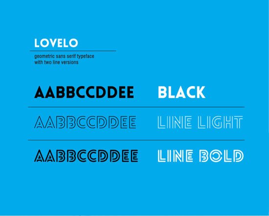 Lovelo 免费字体下载 - 设计达人网