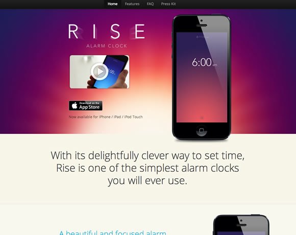 设计达人网 - 33个新鲜漂亮的iPhone App网页设计欣赏