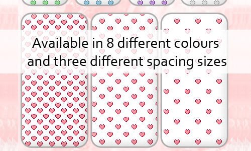 Pixel Heart Patterns for PS